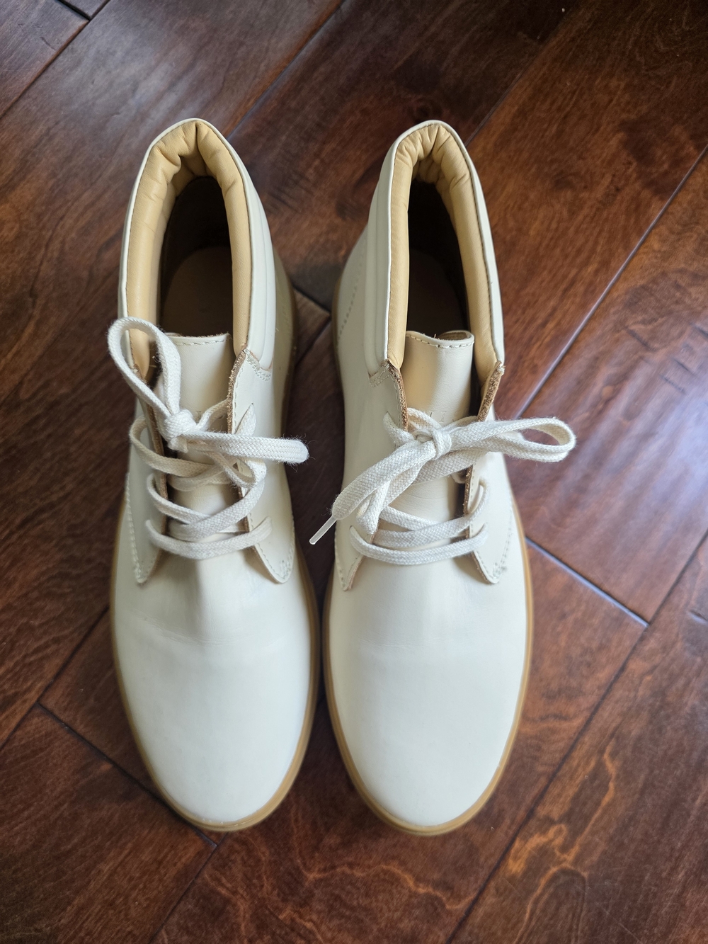 Nisolo Men's Diego Everyday Mid-Top Leather Sneakers Bone Cream 12.5 NWOB - Picture 3 of 17